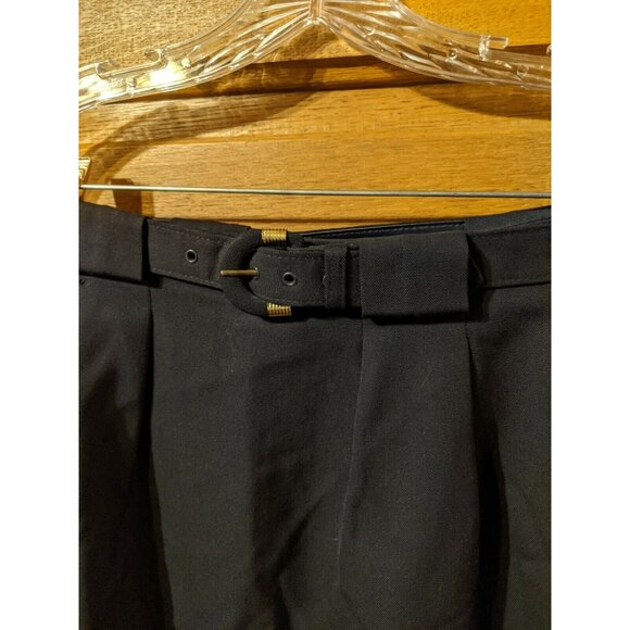 Preston & York Wool Skirt Size 8 Blue Lined Modest Womens Belt - Picture 2 of 9